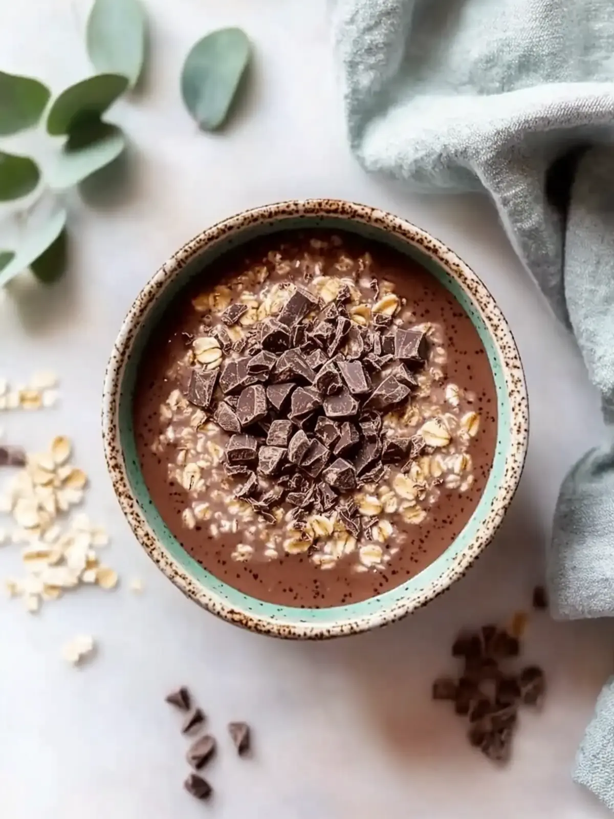 Gluten-Free High Protein Chocolate Overnight Oats