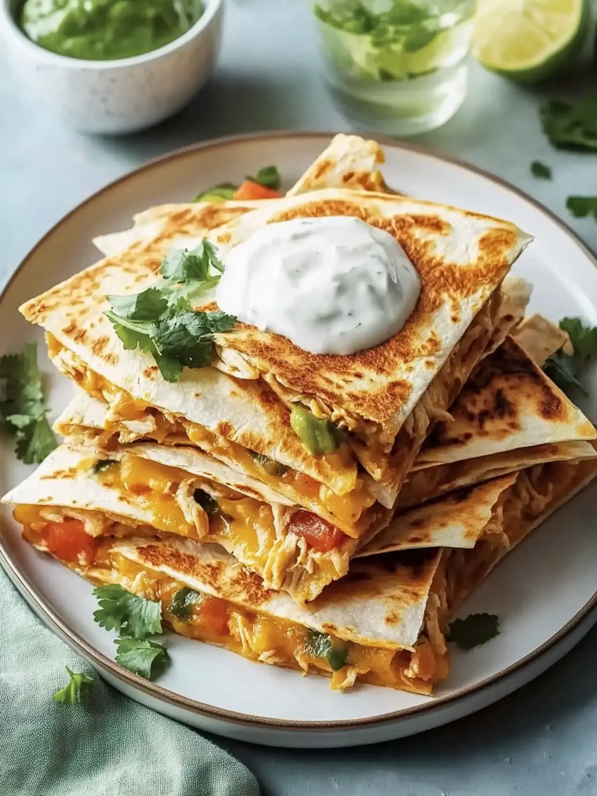 Simple Chicken Quesadillas