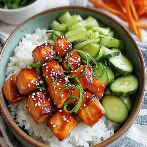 Honey Garlic Salmon Bowl
