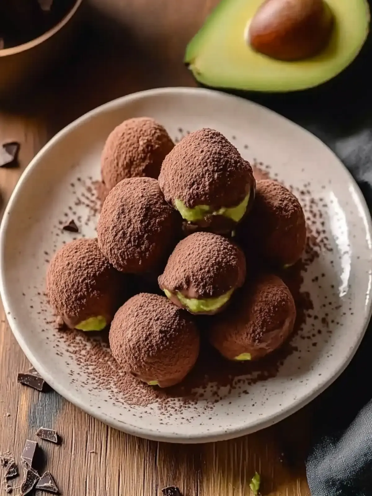 Keto Avocado Chocolate Ruffles