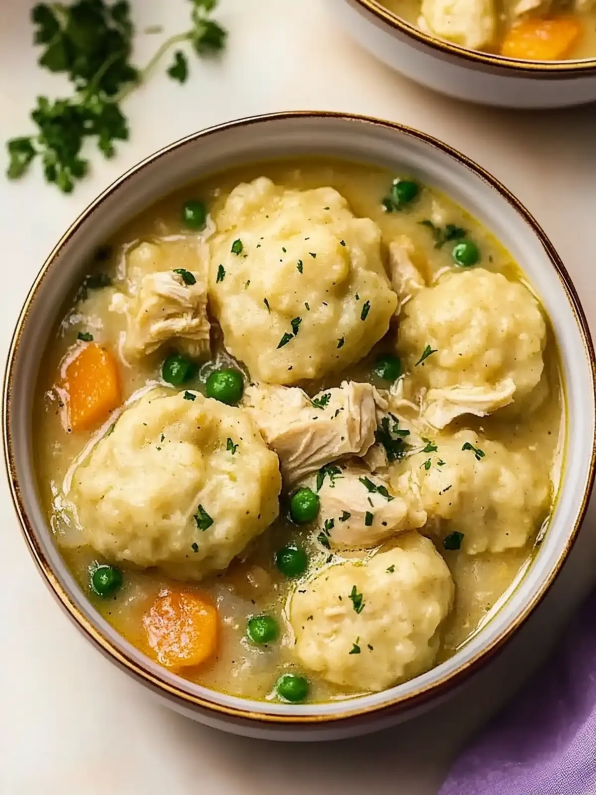 Warm Crockpot Chicken and Dumplings