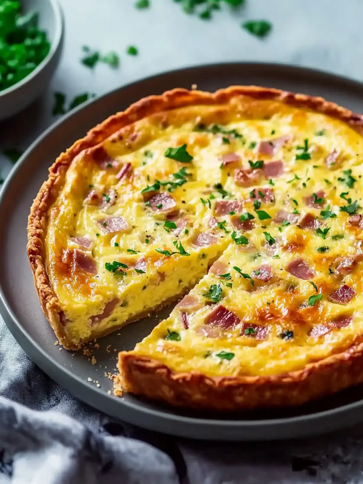 Cheesy Crustless Quiche Lorraine