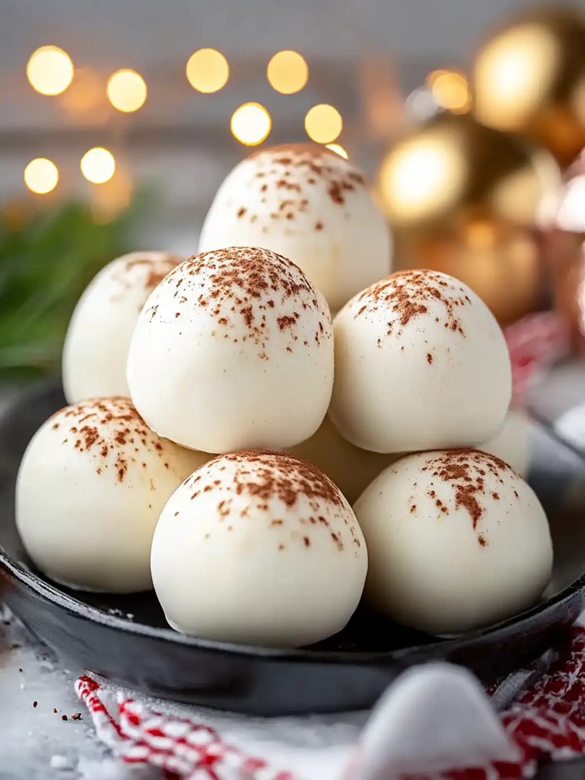 Sweet Eggnog Truffles