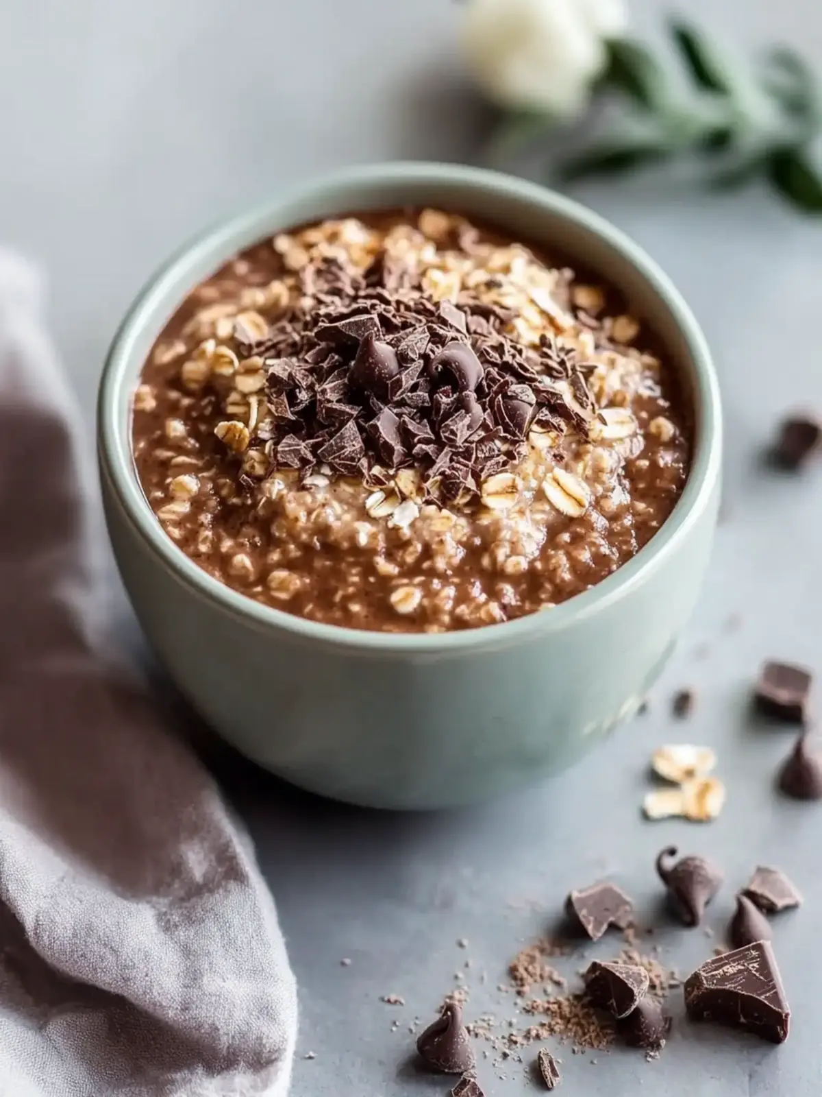 Gluten-Free High Protein Chocolate Overnight Oats