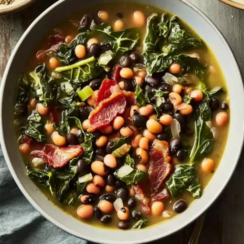 Bacon Black Eyed Peas and Collard Greens