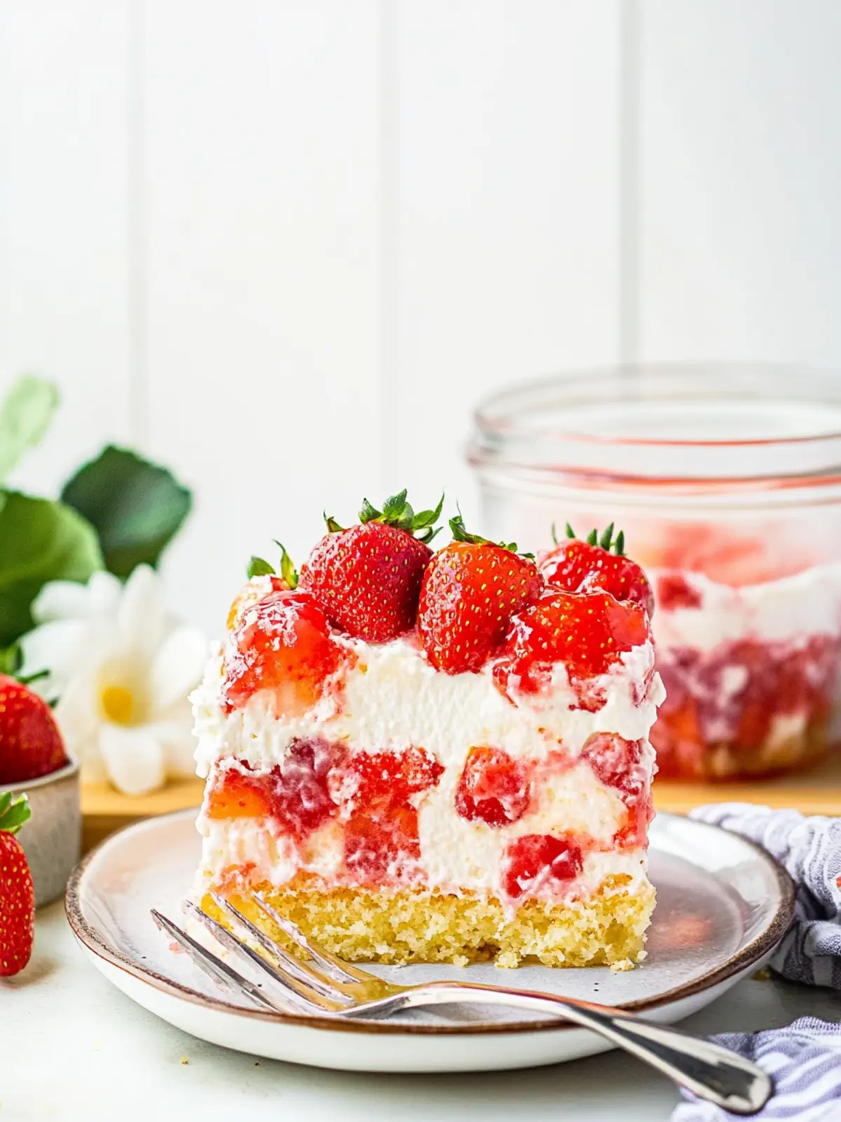 Strawberry Earthquake Cake