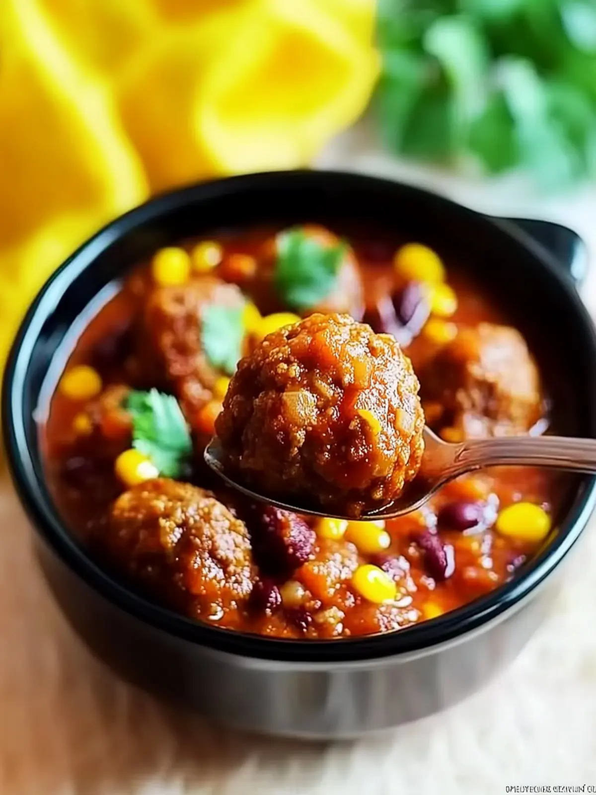 Slow Cooker Chili Meatballs