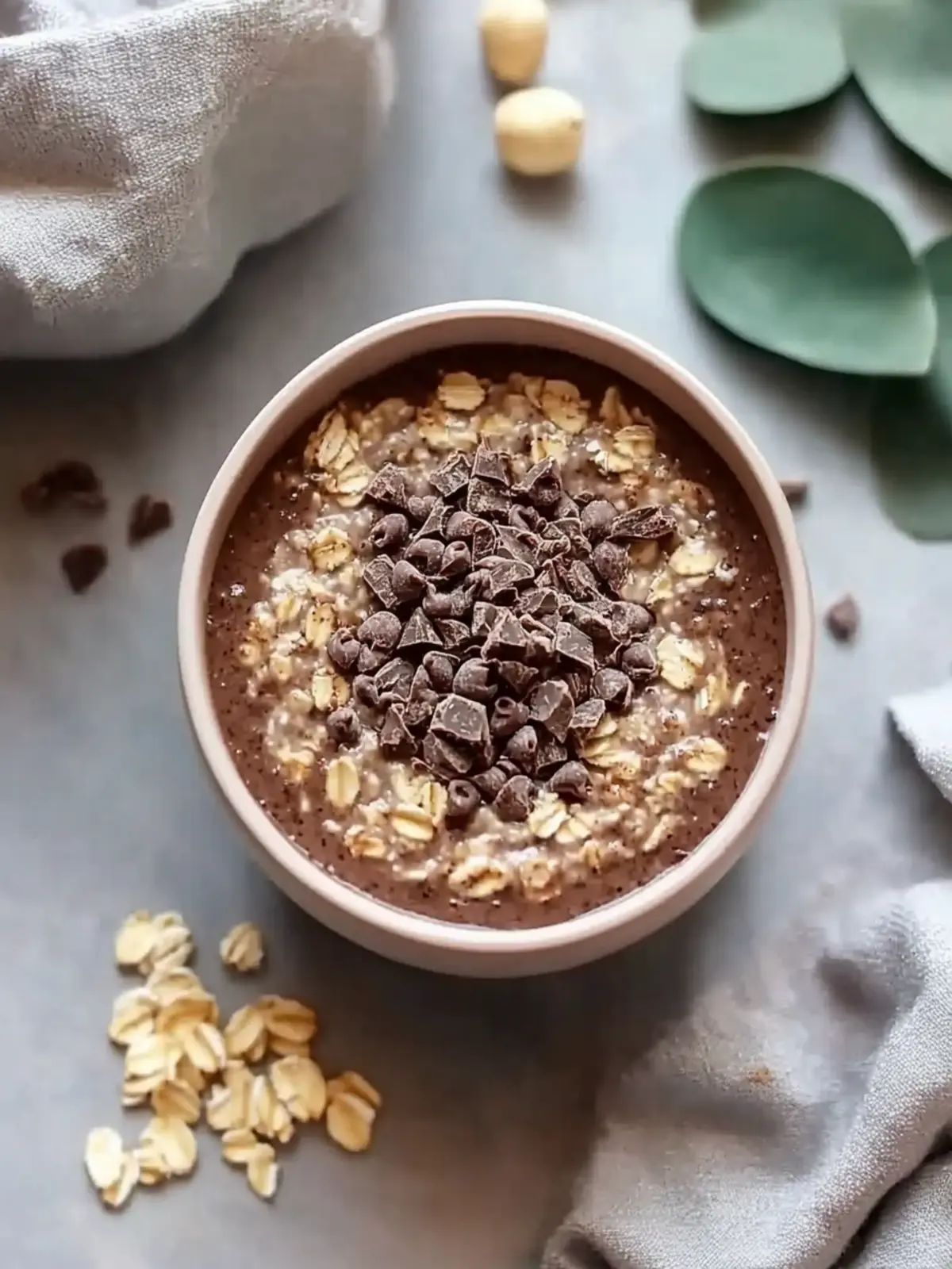 Gluten-Free High Protein Chocolate Overnight Oats