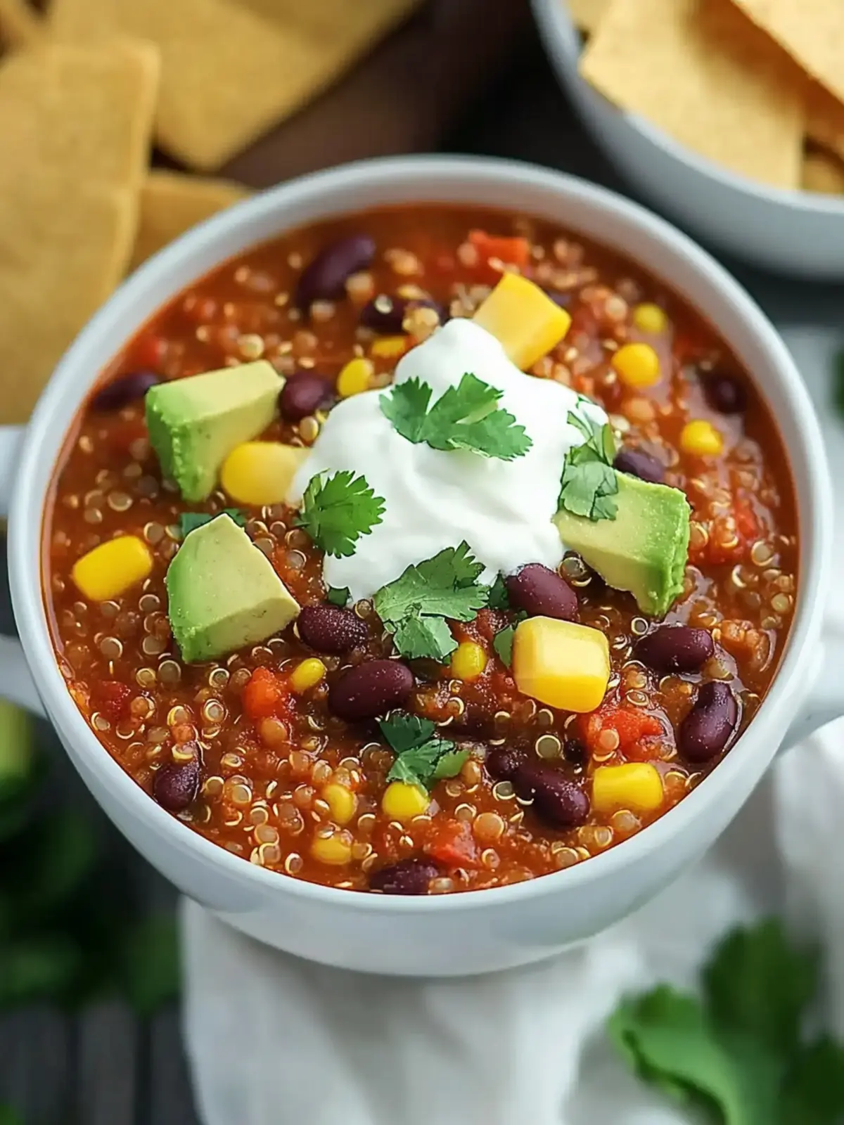 Crockpot Lentil and Quinoa Chili