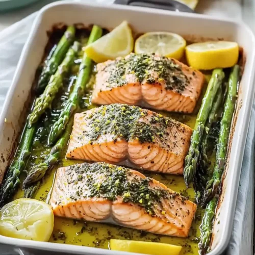 Baked Lemon Herb Salmon with Asparagus
