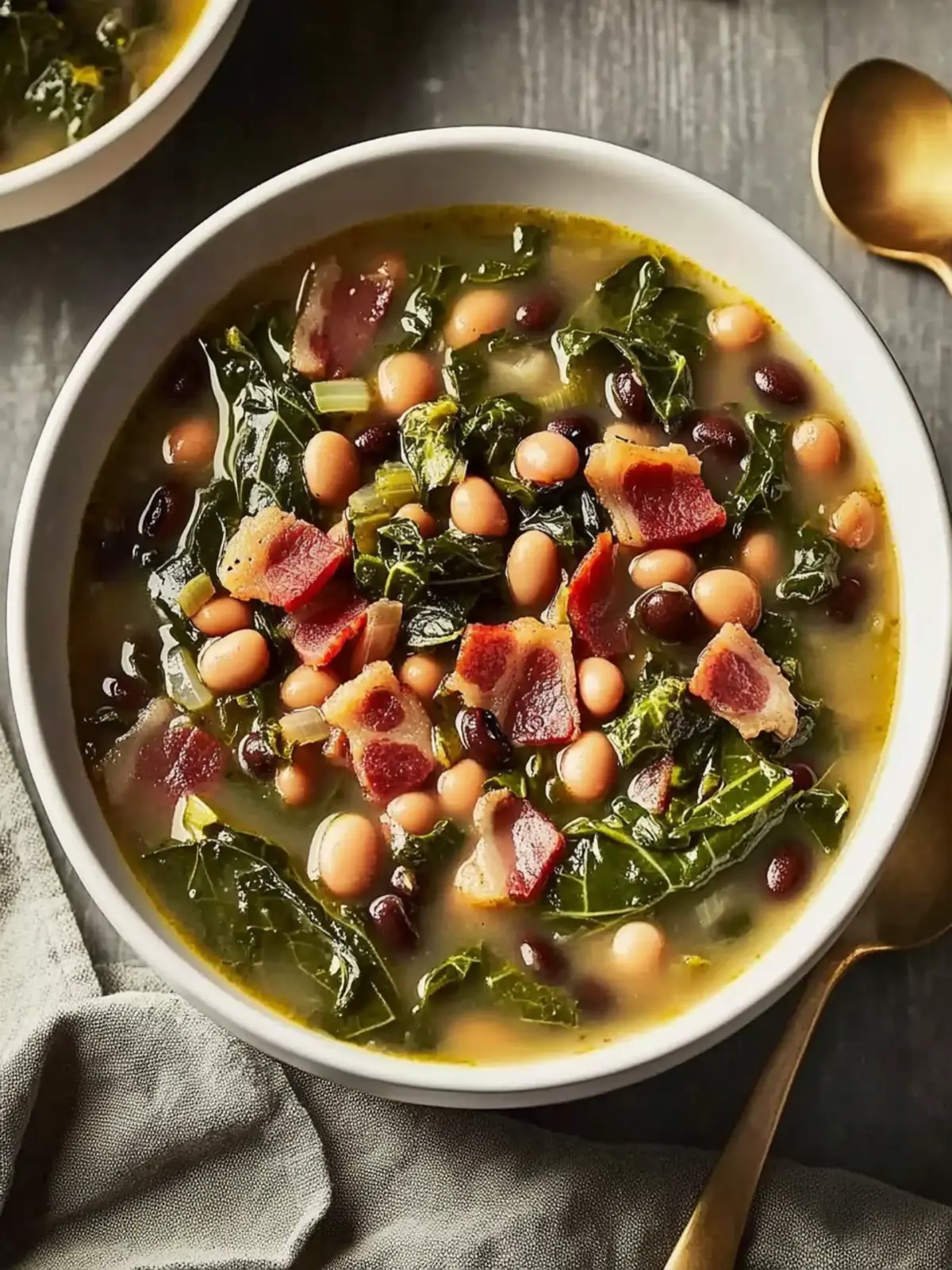 Bacon Black Eyed Peas and Collard Greens
