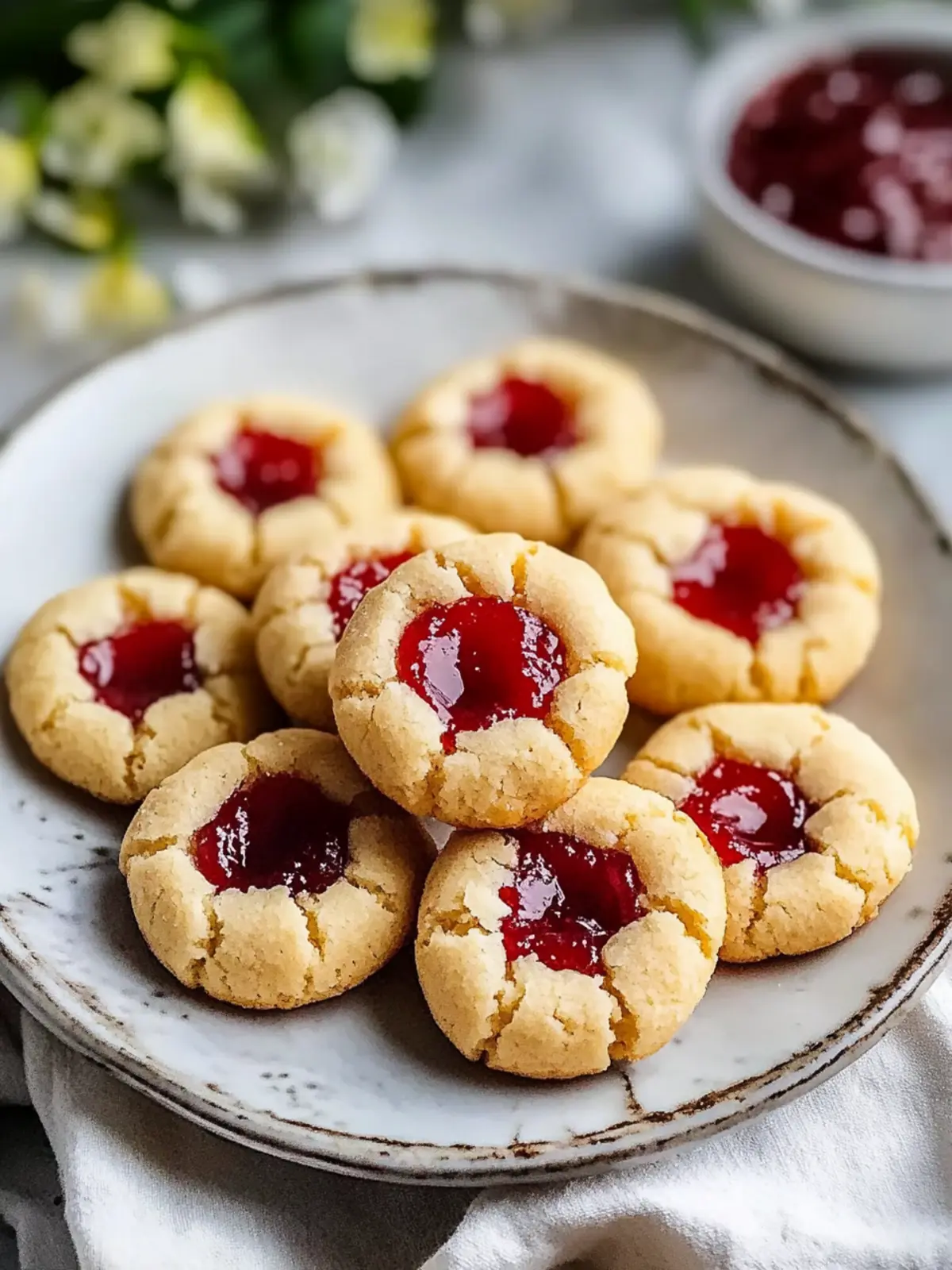Almond Flour Thumbprint Cookies