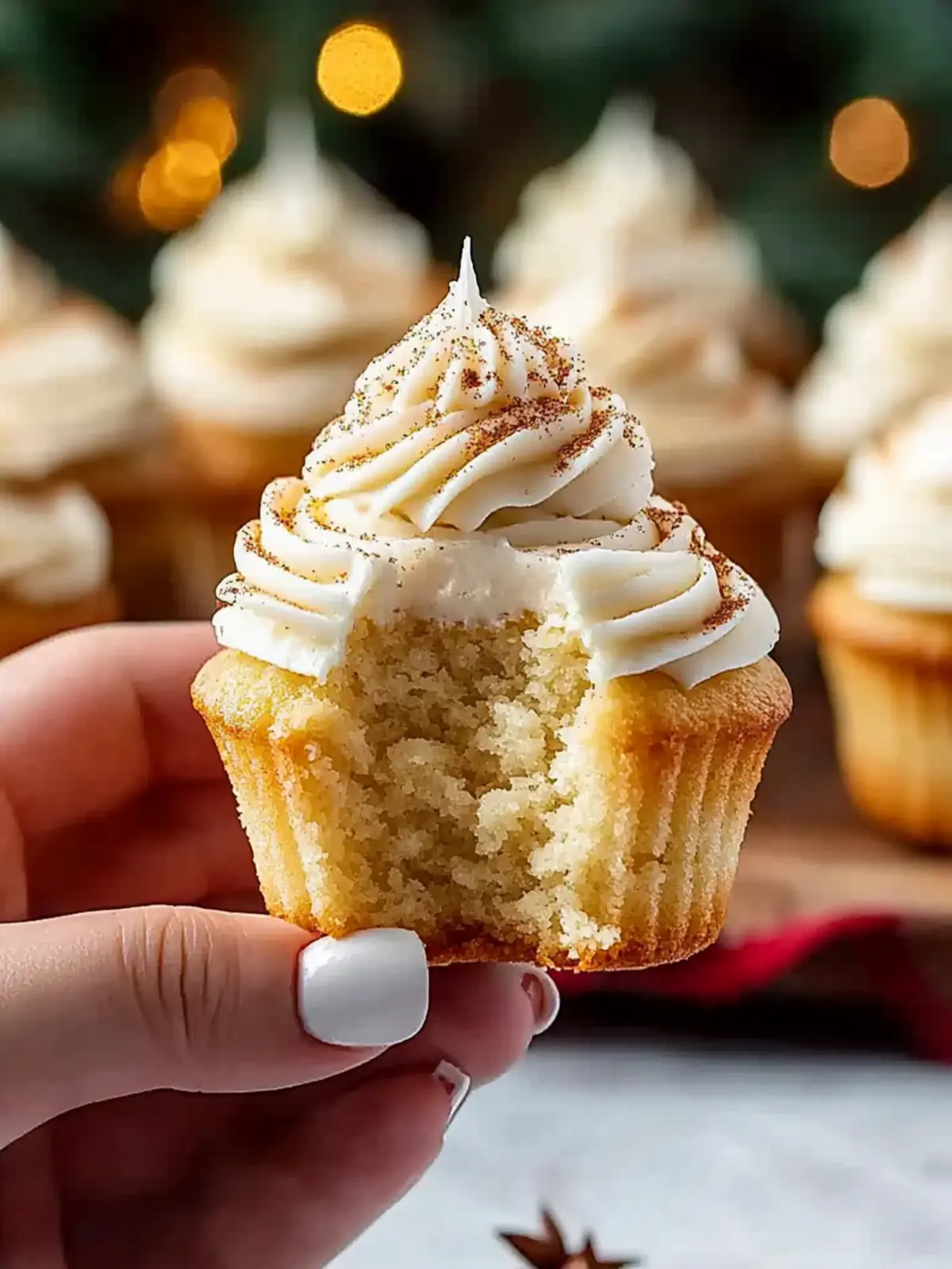 Delicious Eggnog Cupcakes