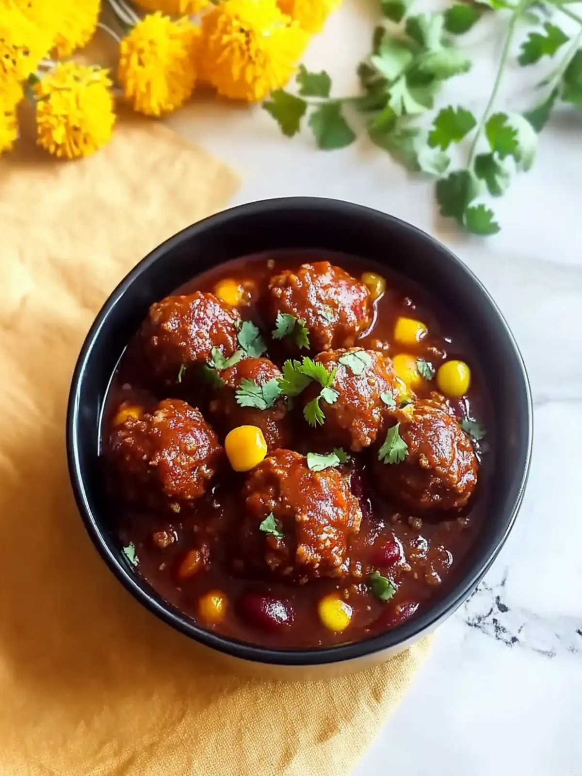 Slow Cooker Chili Meatballs