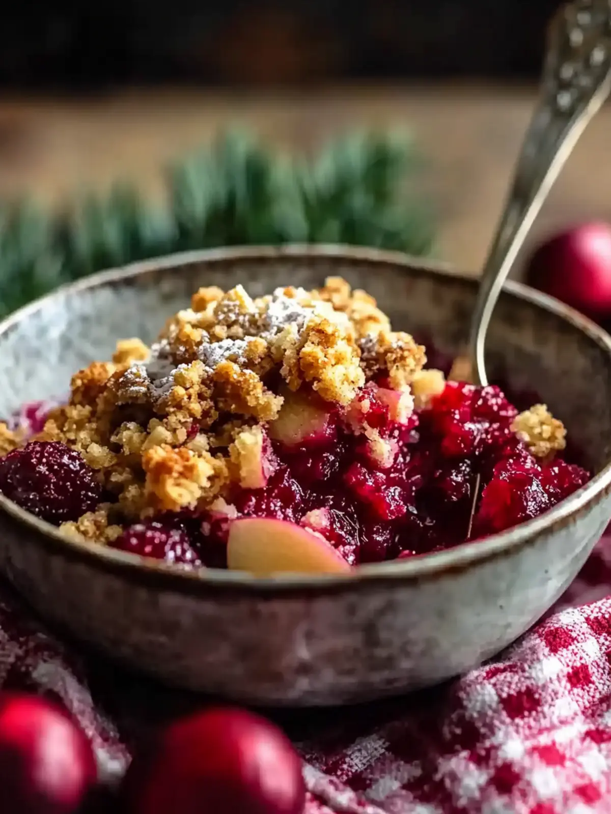 Quick Cranberry Apple Crisp