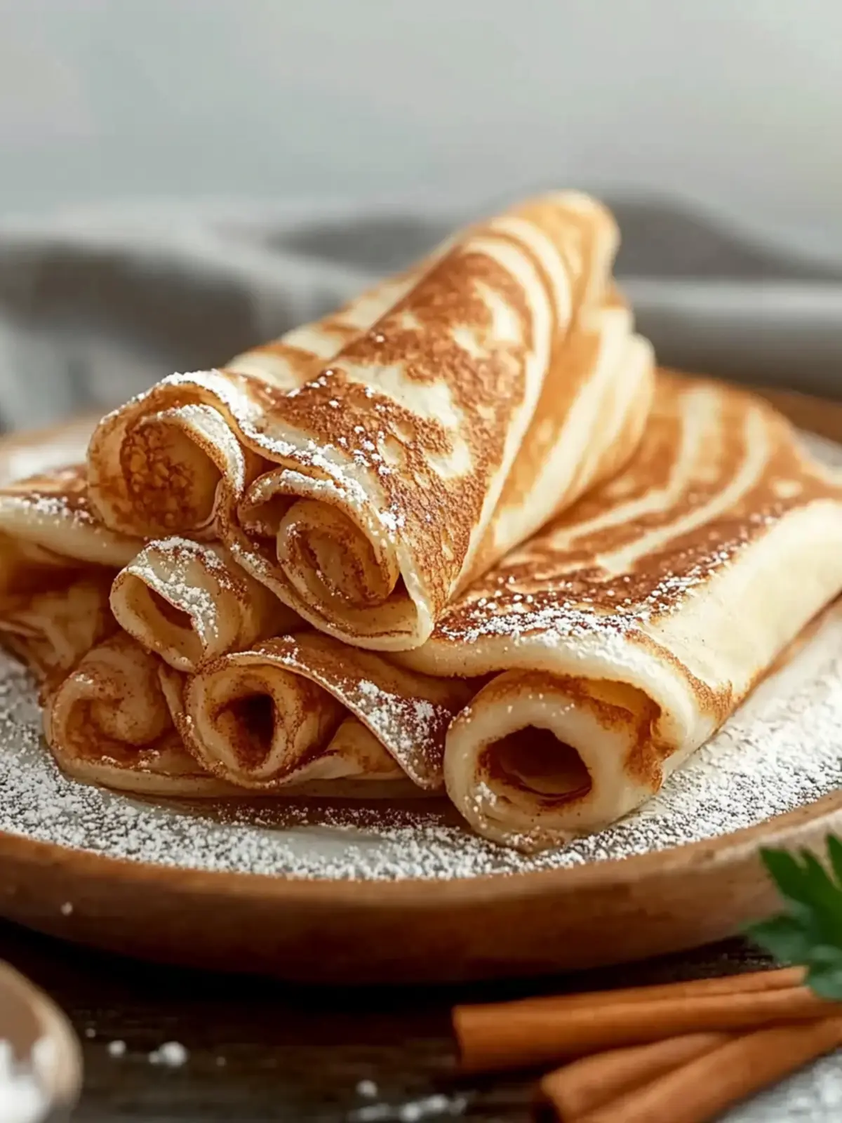 Fluffy High Protein Cinnamon Crepes