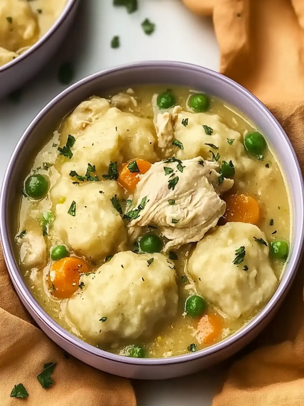 Warm Crockpot Chicken and Dumplings