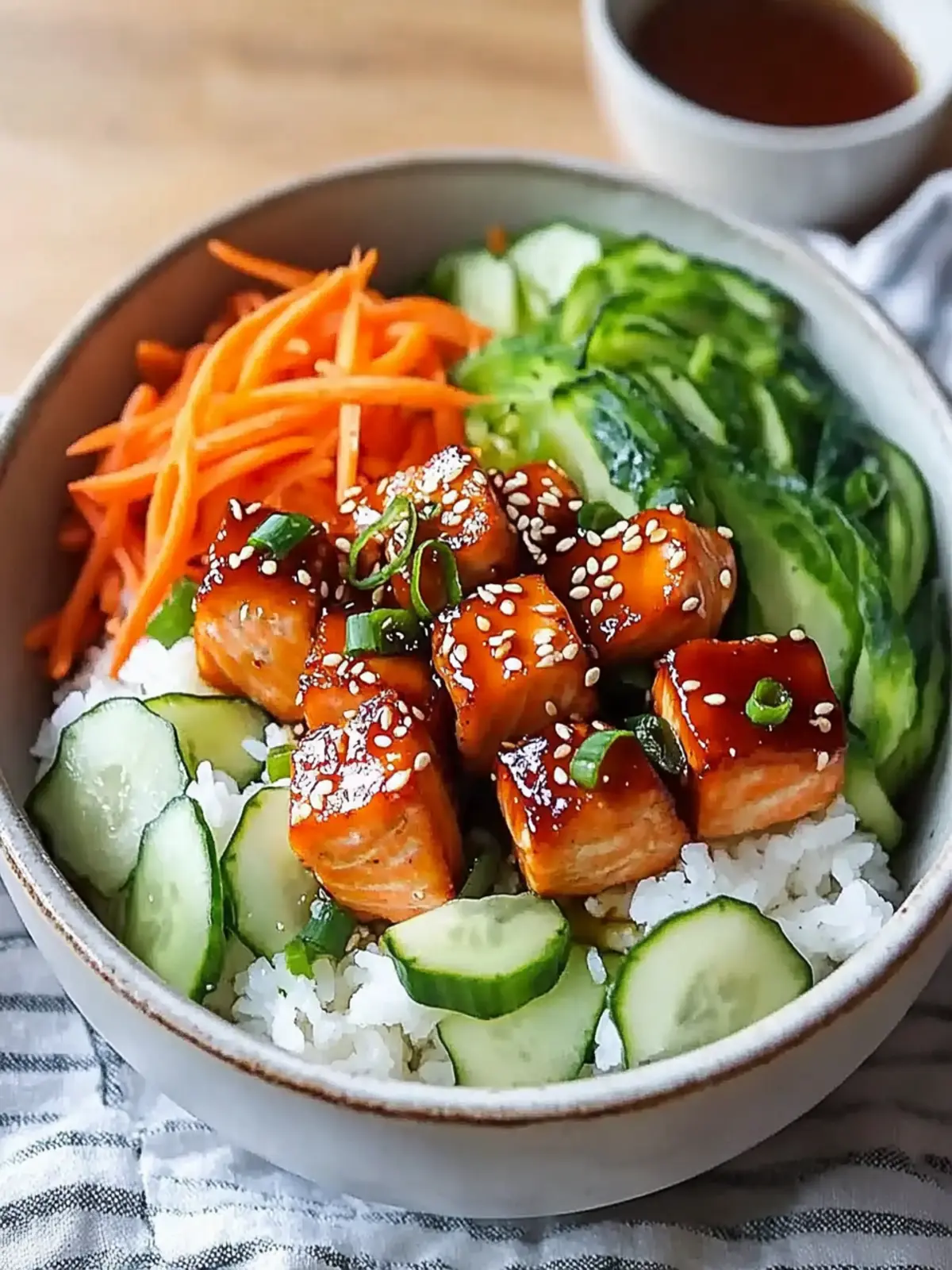 Honey Garlic Salmon Bowl