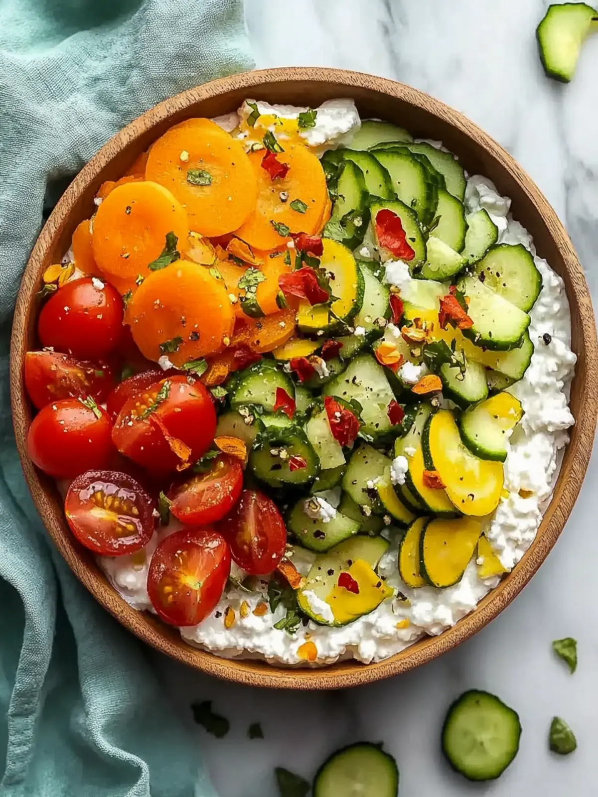 Veggie Savory Cottage Cheese Bowl