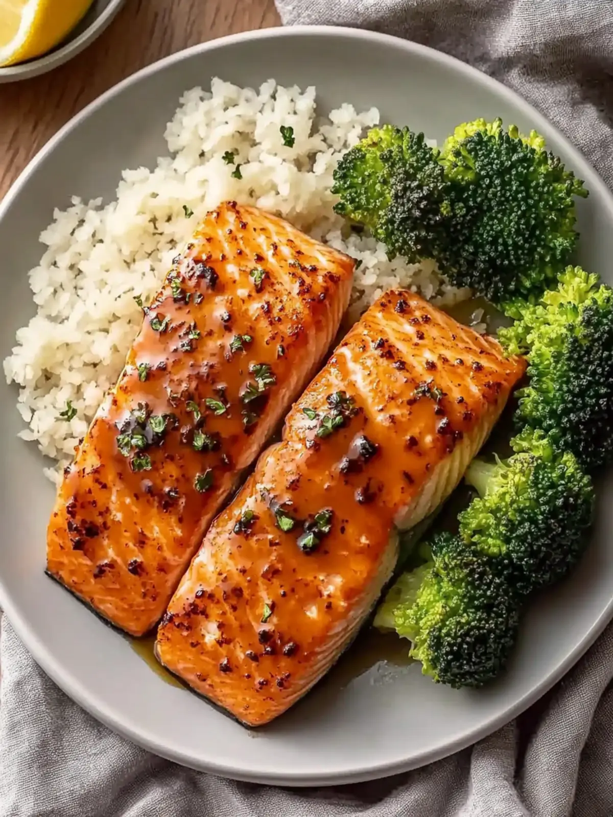 Tender Maple Glazed Baked Salmon