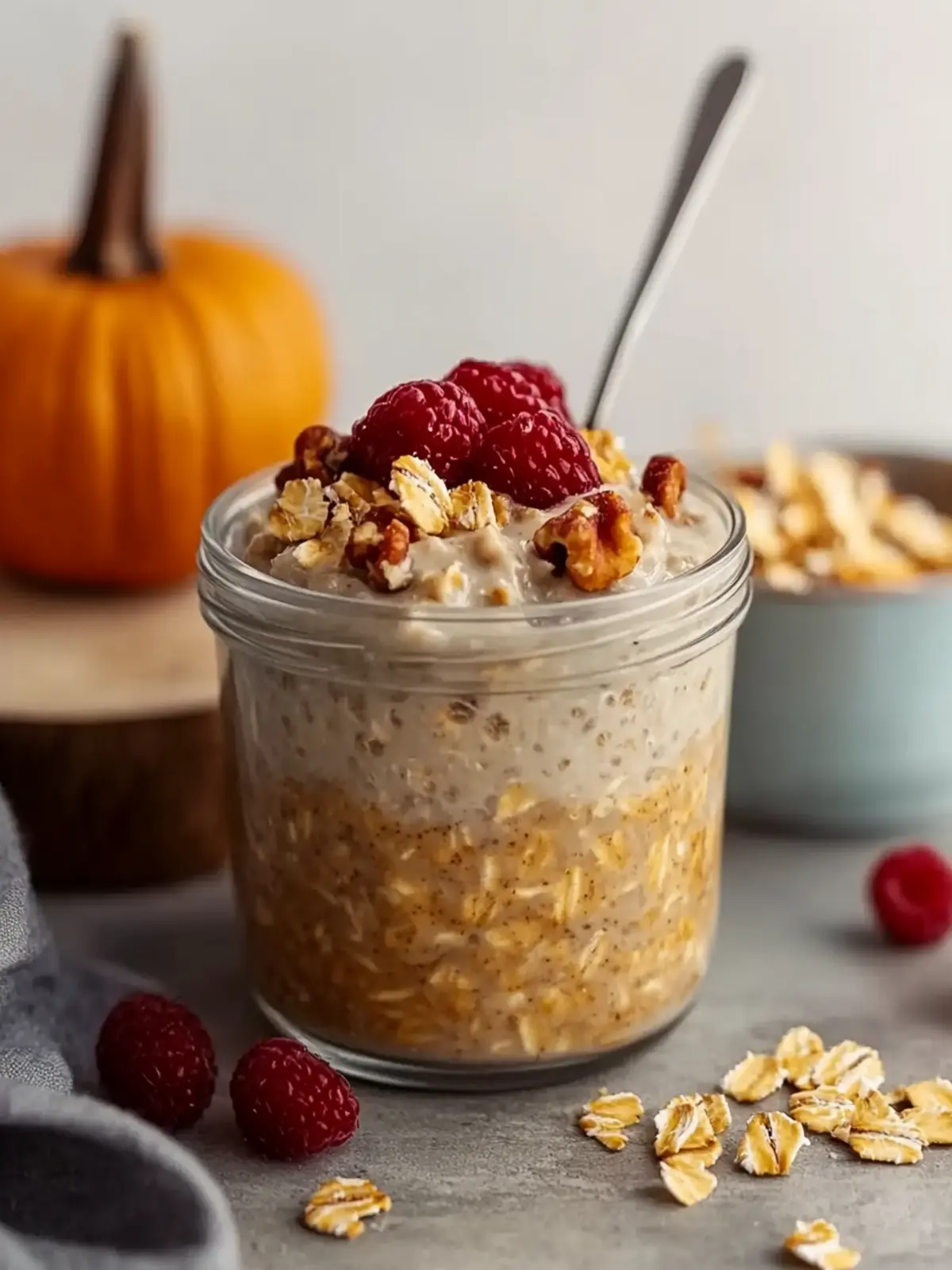 Creamy High Protein Pumpkin Overnight Oats