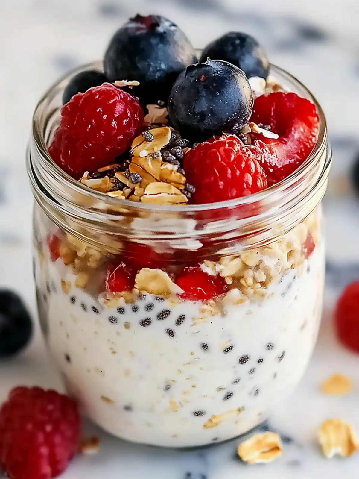 Filling High Protein Overnight Oats