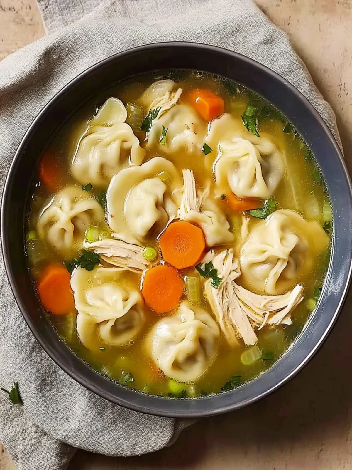 Chicken Noodle Dumpling Soup