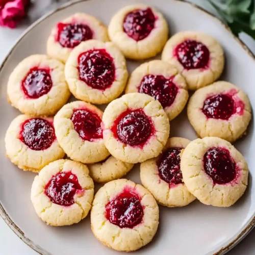 Jammy Cream Cheese Thumbprint Cookies