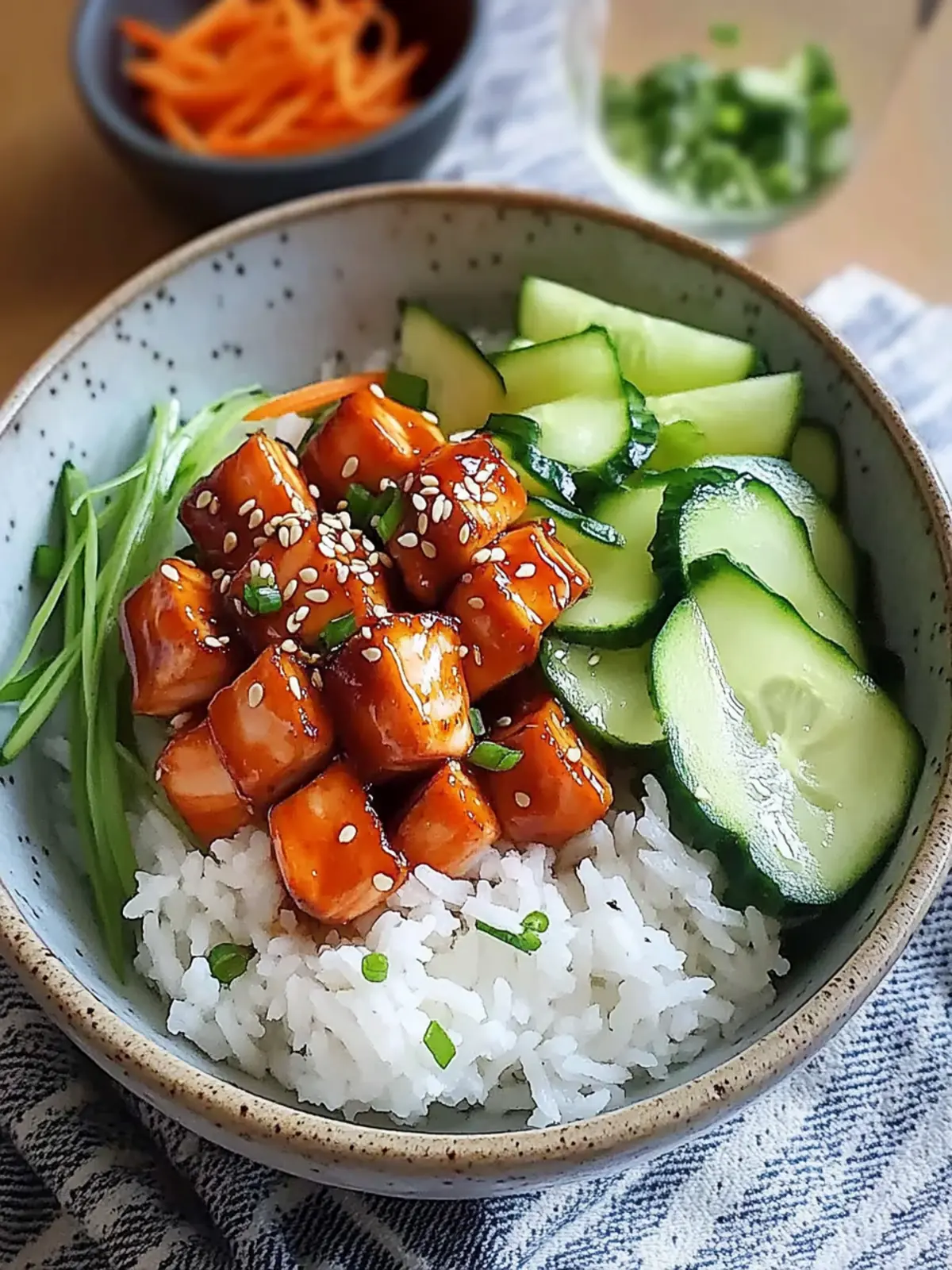 Honey Garlic Salmon Bowl