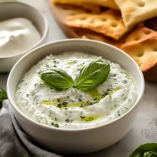 Basil Cottage Cheese Dip