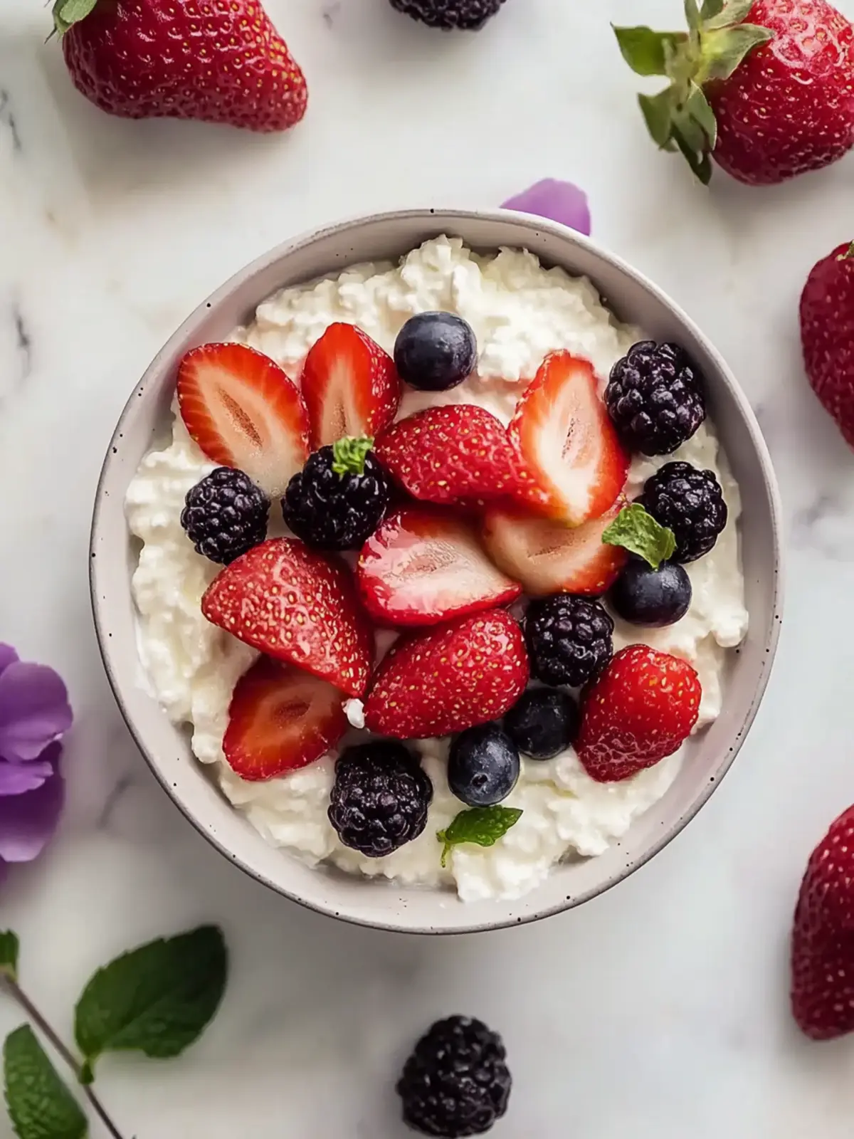 Easy Sweet Cottage Cheese Bowl