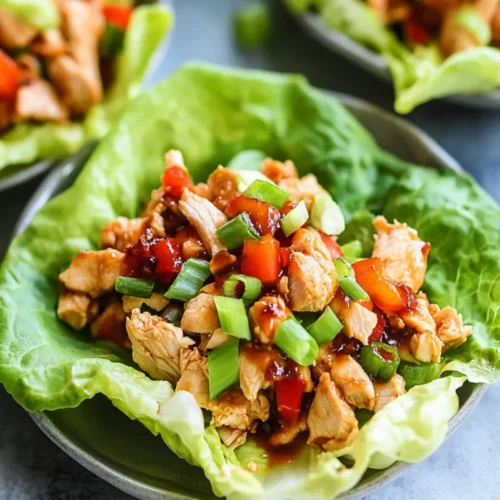 asian chicken lettuce wraps