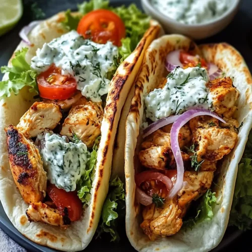 Chicken Gyros with Creamy Feta Tzatziki