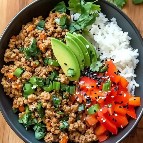 Asian Ground Turkey Bowls