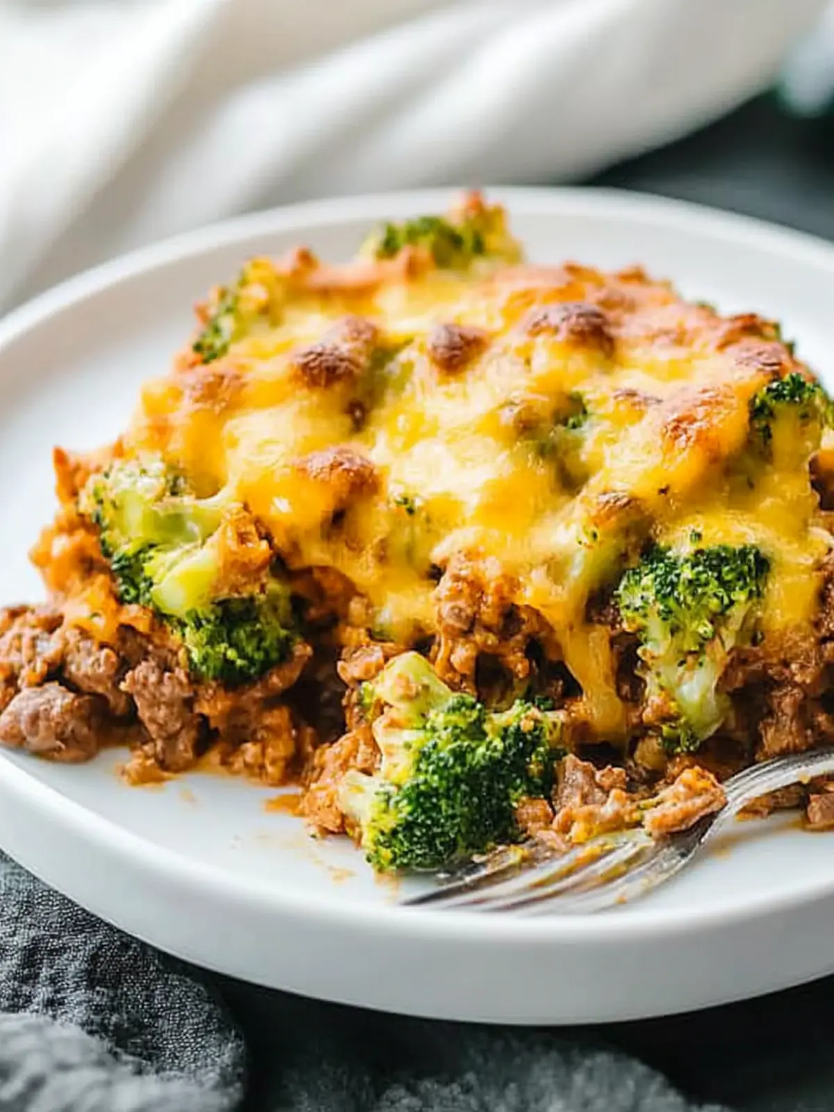 Loaded Broccoli & Beef Casserole recipe