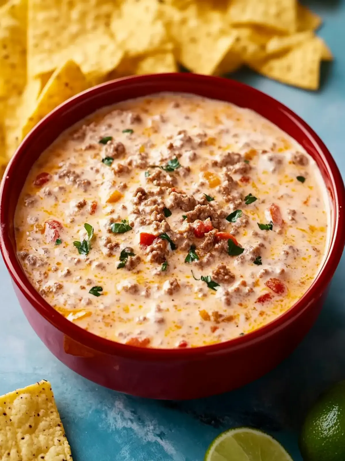 Easy Rotel Dip with Ground Beef and Sour Cream