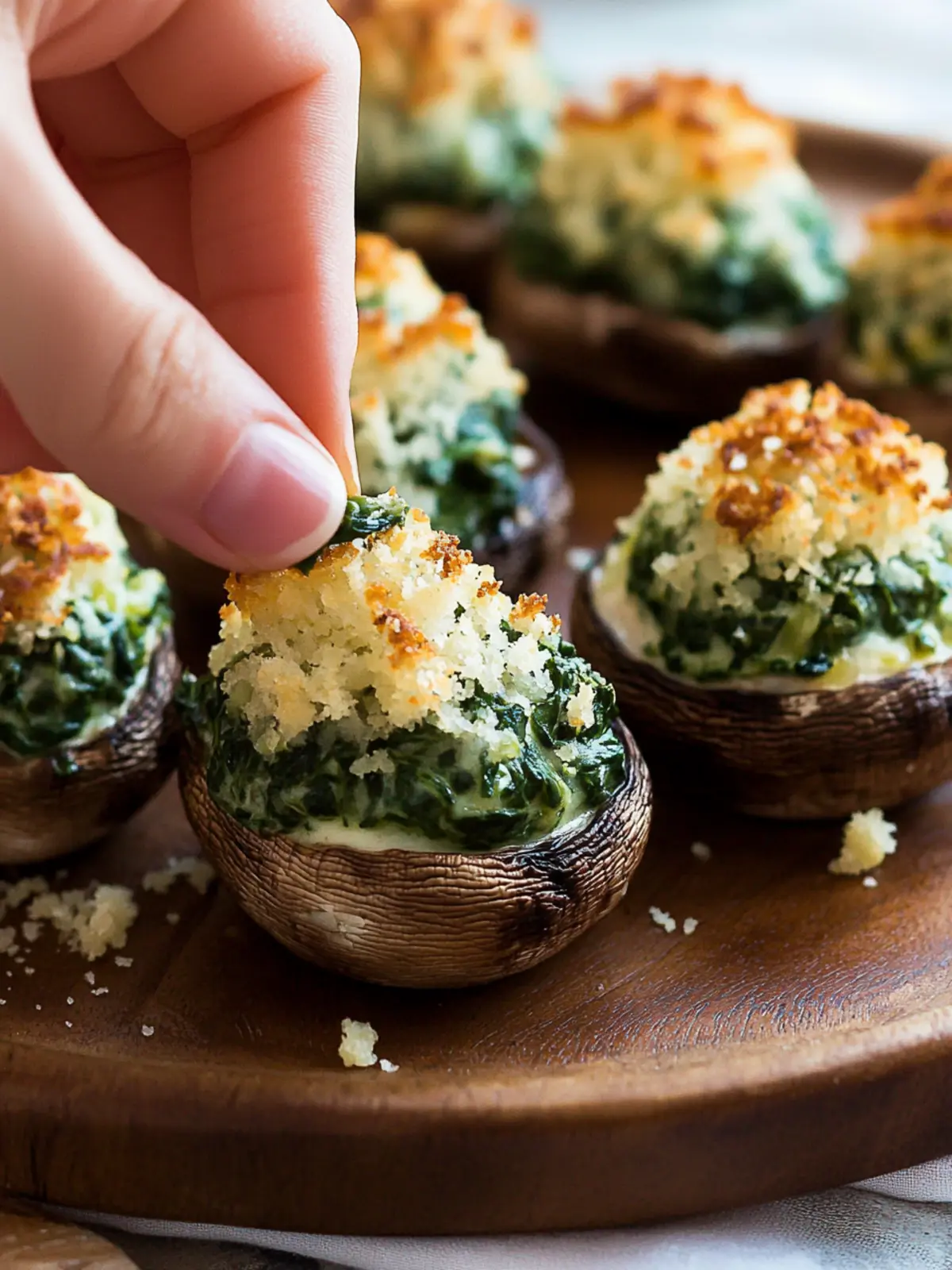 Spinach Stuffed Mushrooms