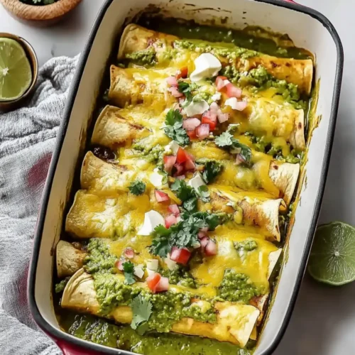 Mexican Beef Enchiladas with Green Sauce