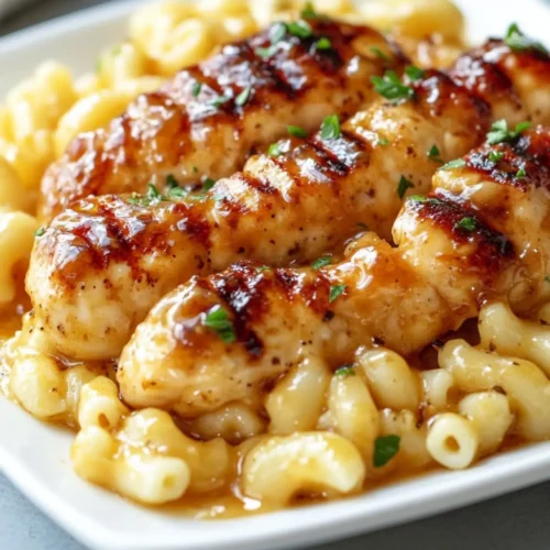 Protein-Packed Honey Garlic Chicken with Cheesy Mac