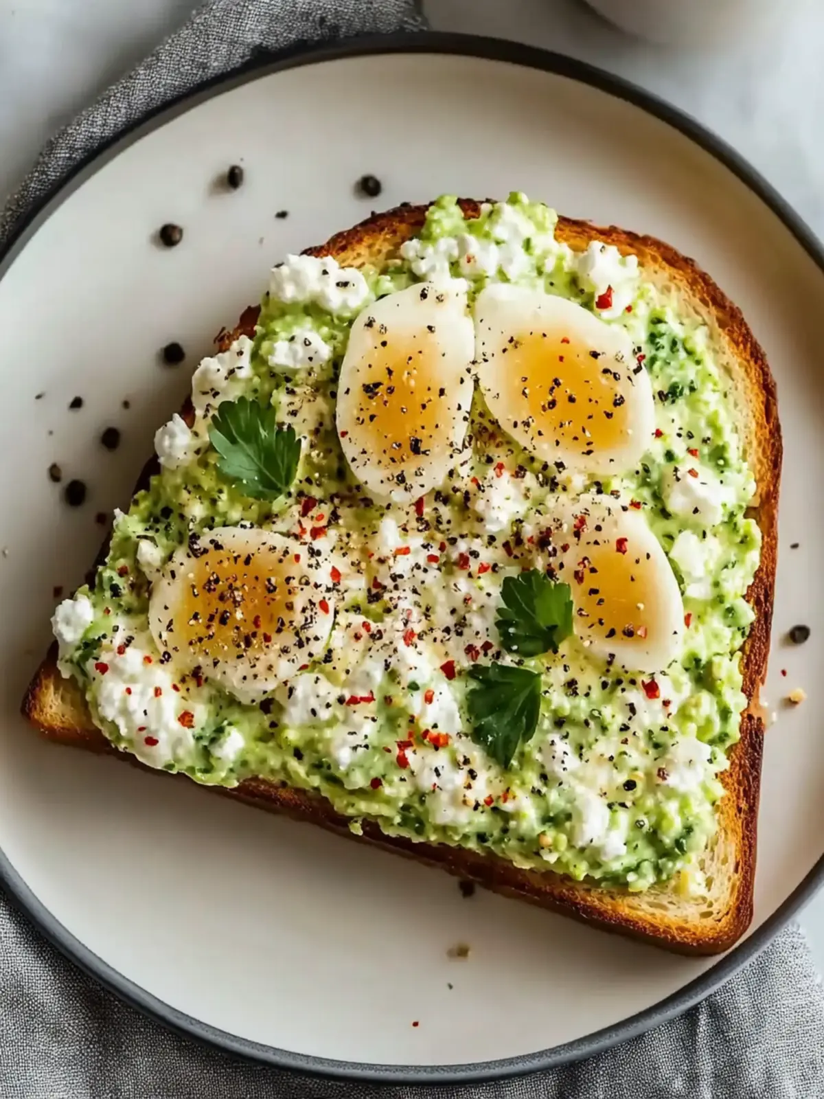 Cottage Cheese Breakfast Toast