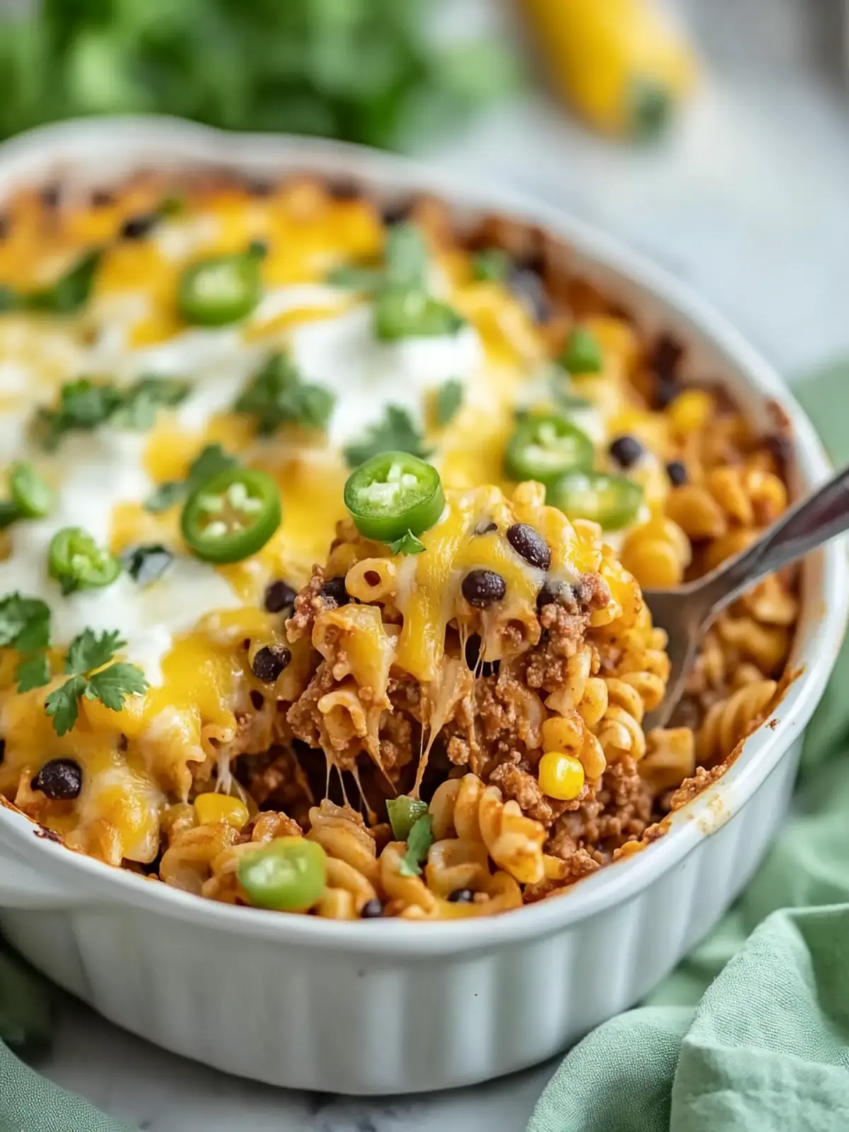 Loaded Taco Pasta Bake
