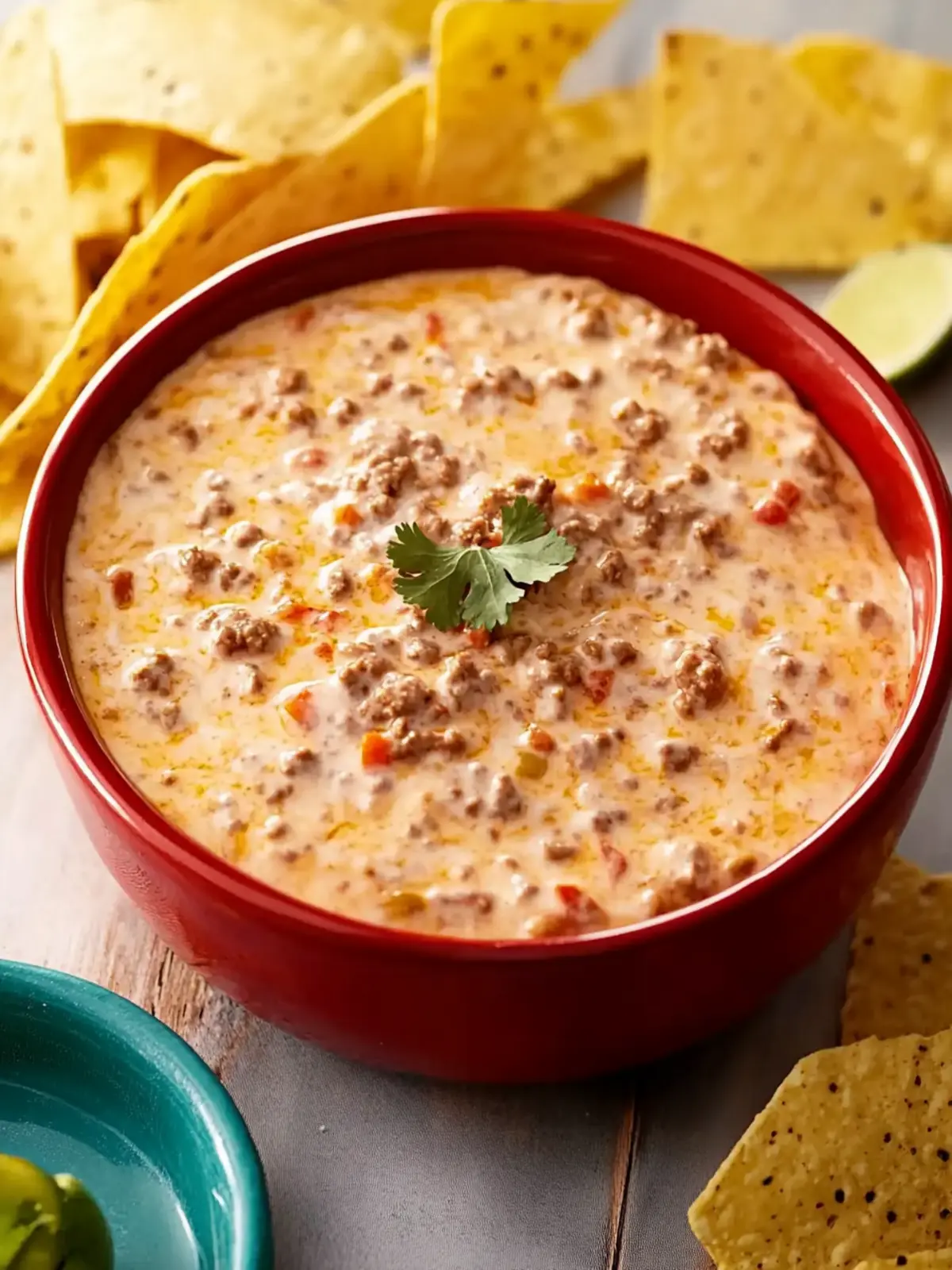 Easy Rotel Dip with Ground Beef and Sour Cream