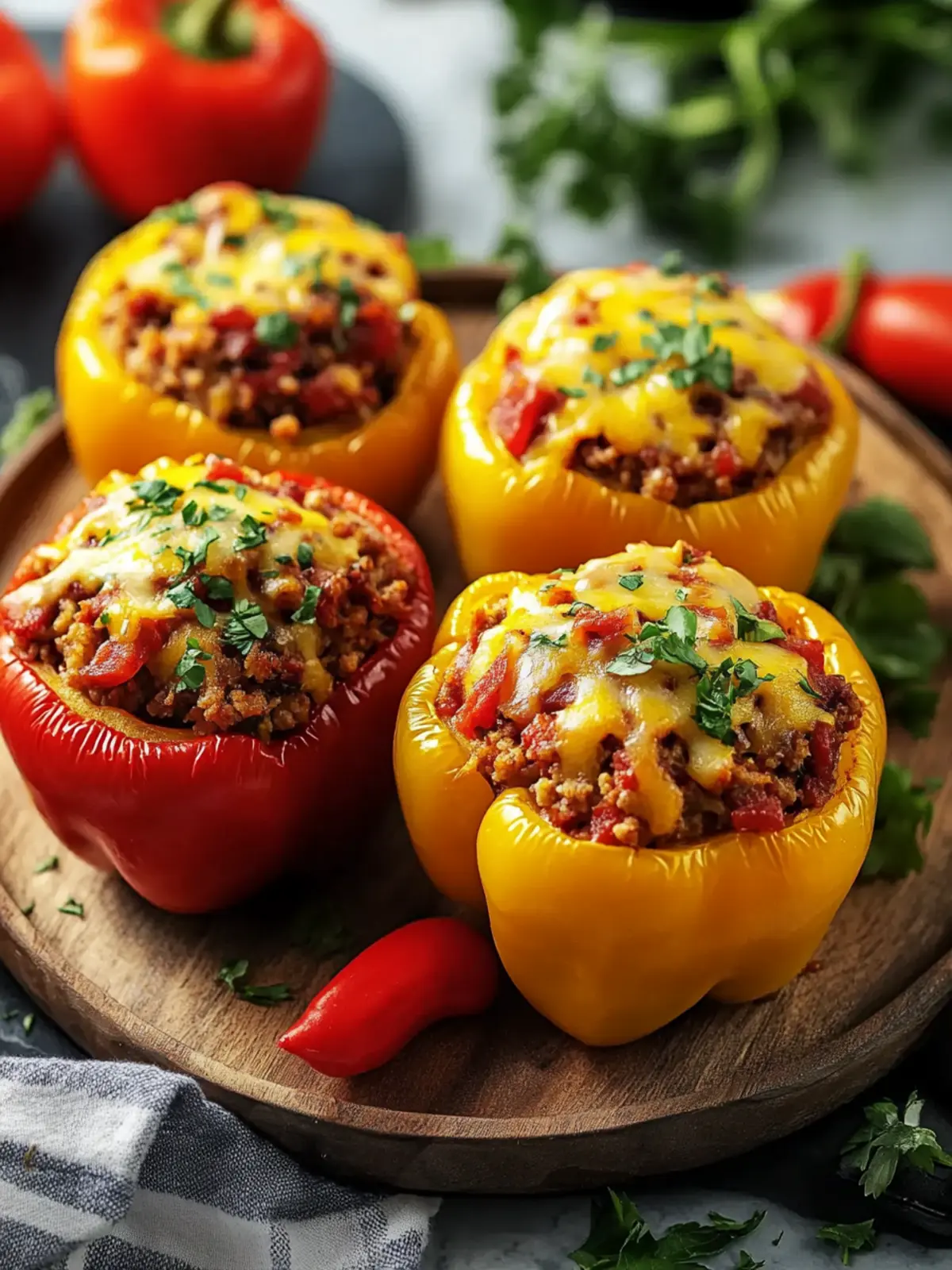Best BBQ Stuffed Bell Peppers