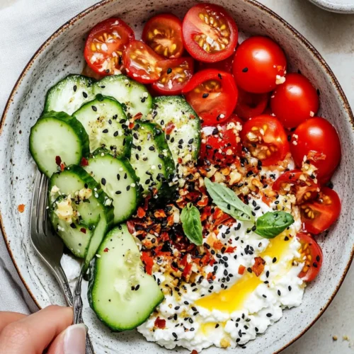 Veggie Savory Cottage Cheese Bowl
