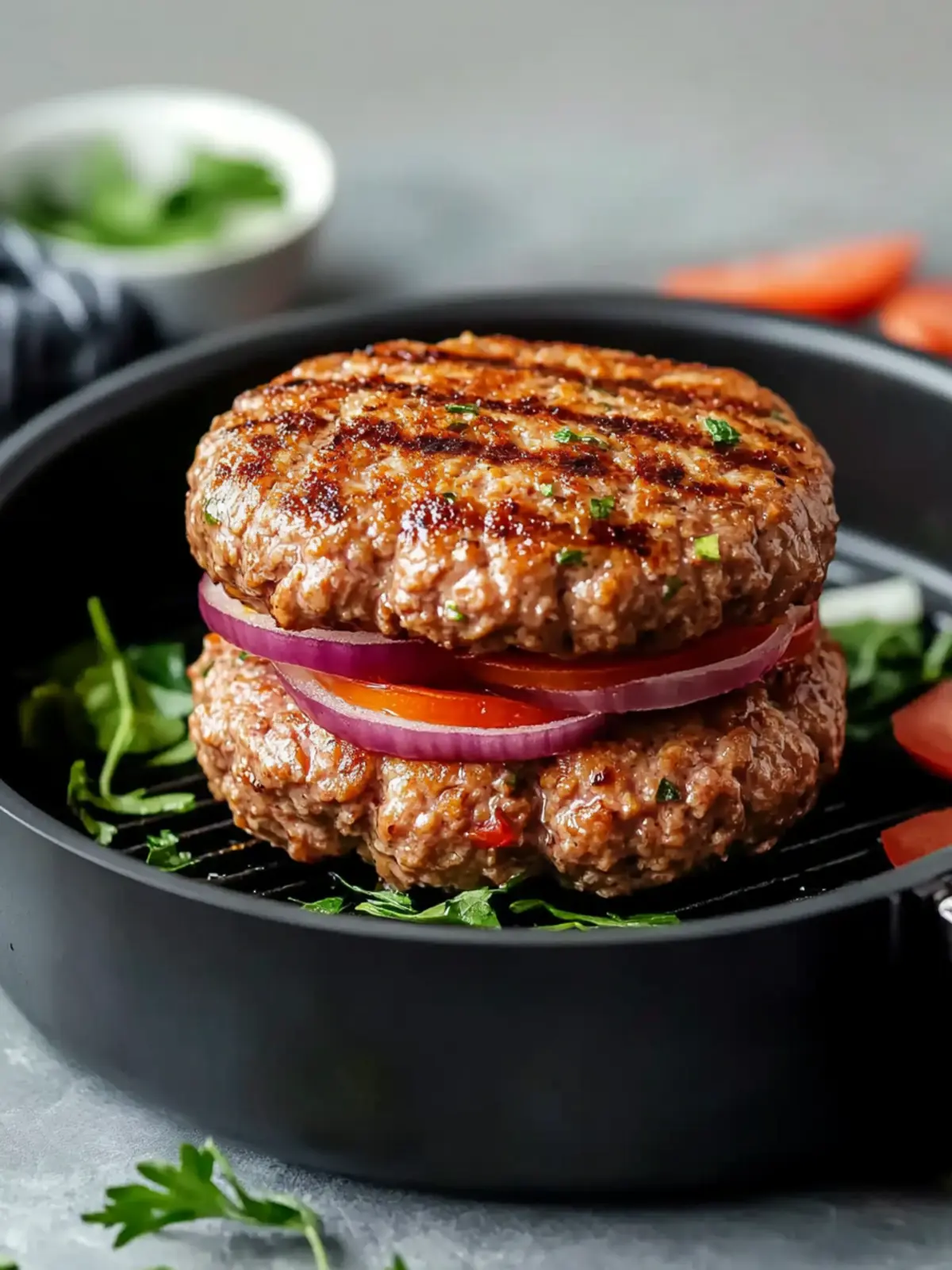 20-Minute Air Fryer Ground Turkey Burgers