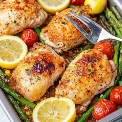 Garlic Lemon Chicken Thighs recipe