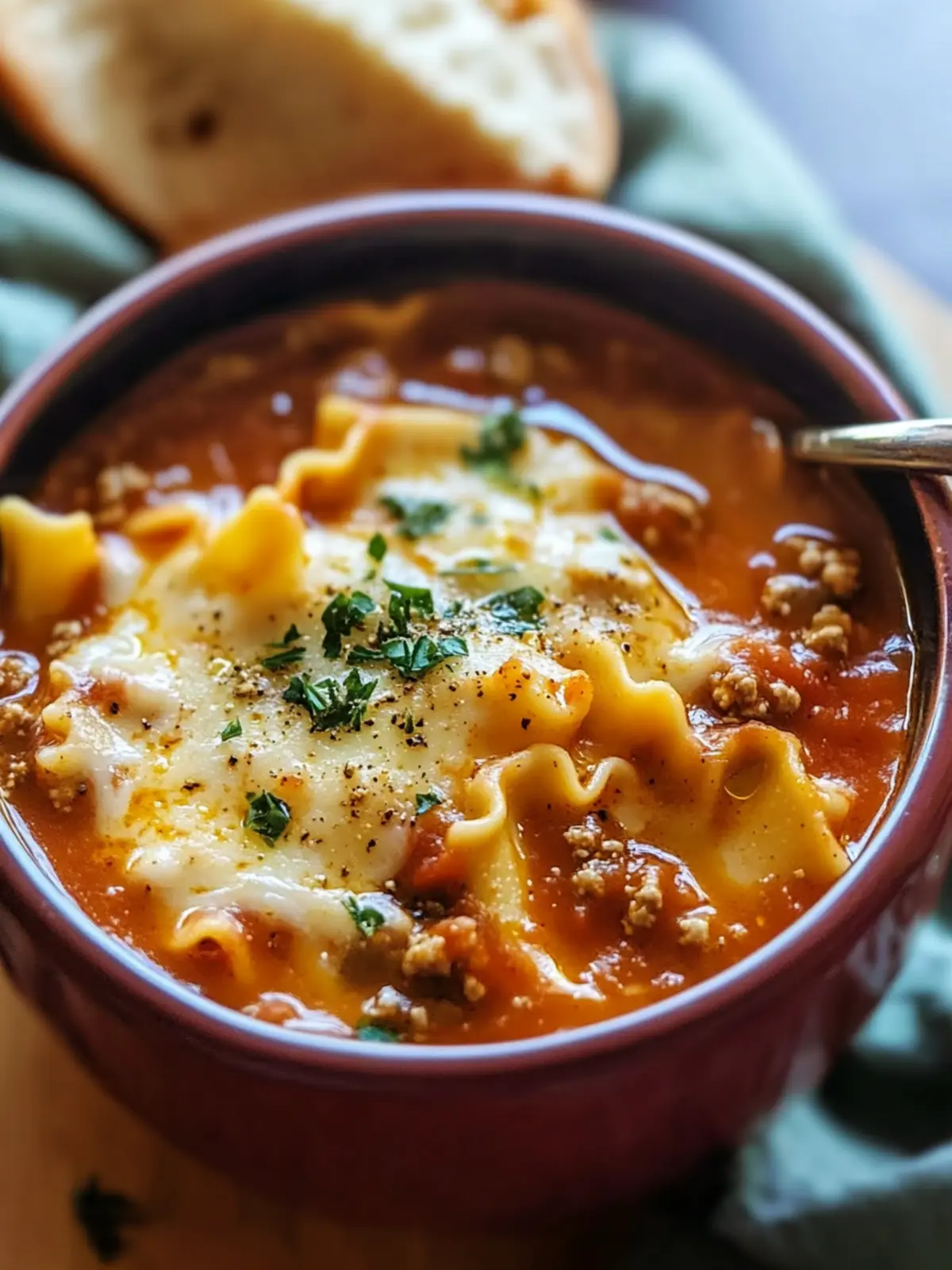 Simple Lasagna Soup