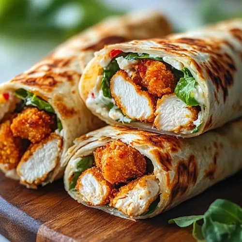 Crunchy Crispy Air Fryer Chicken & Mozzarella Wraps