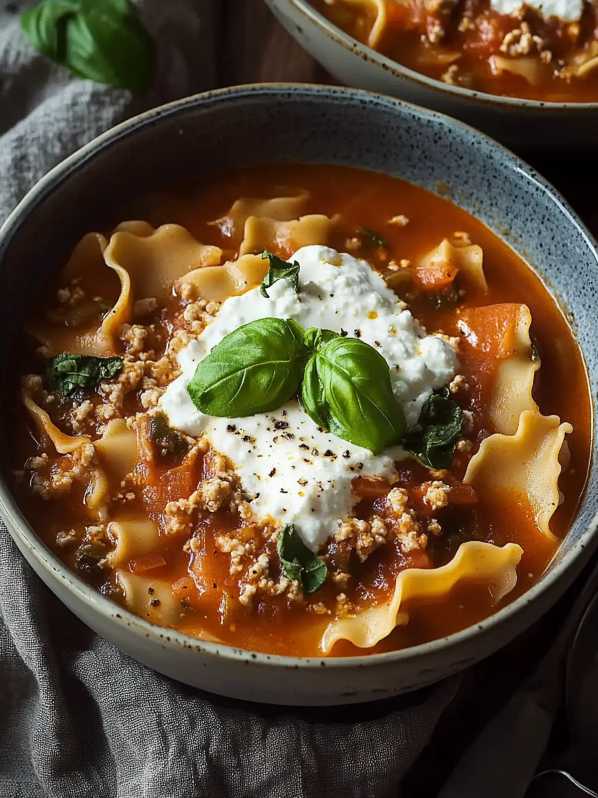 Comforting Lasagna Soup with Cottage Cheese