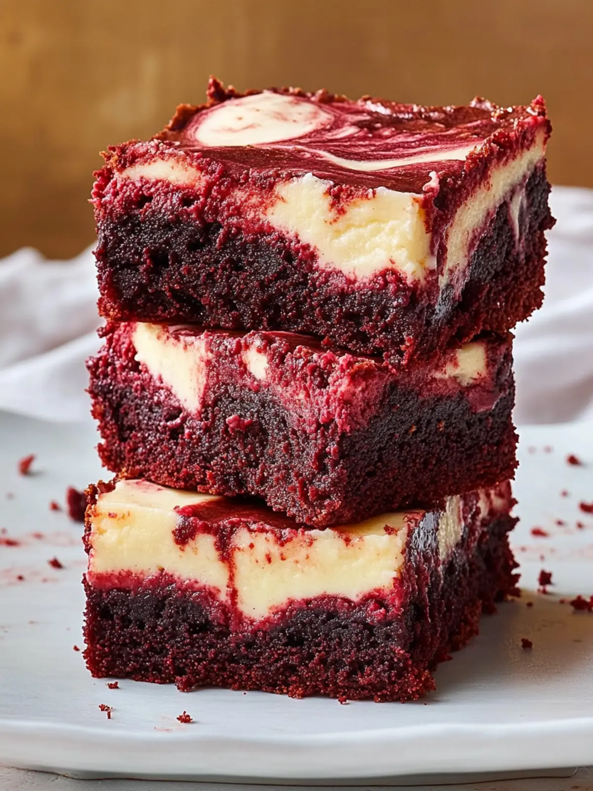 Red Velvet Cheesecake Brownies